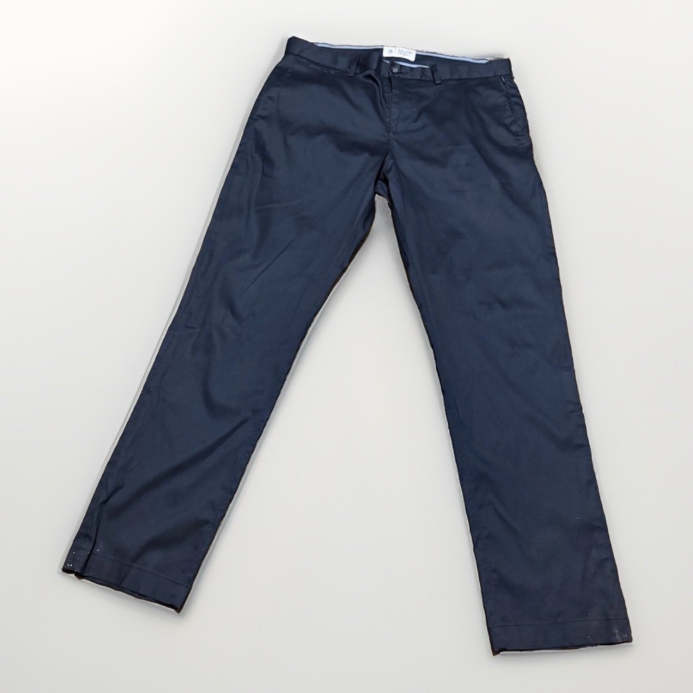 Original Penguin Munsingwear Men Black Flat Front Slim Chino Pants 34x30